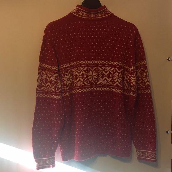 Land’ End - 100% cotton pullover,snowflake sweater - Picture 6 of 10